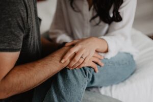 Couple feeling at ease after creating clear financial agreement