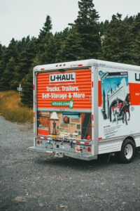 Moving truck after relocation approval after working with The Chariot Law Firm