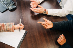 divorce attorney meeting to protect retirement at charot law colorado